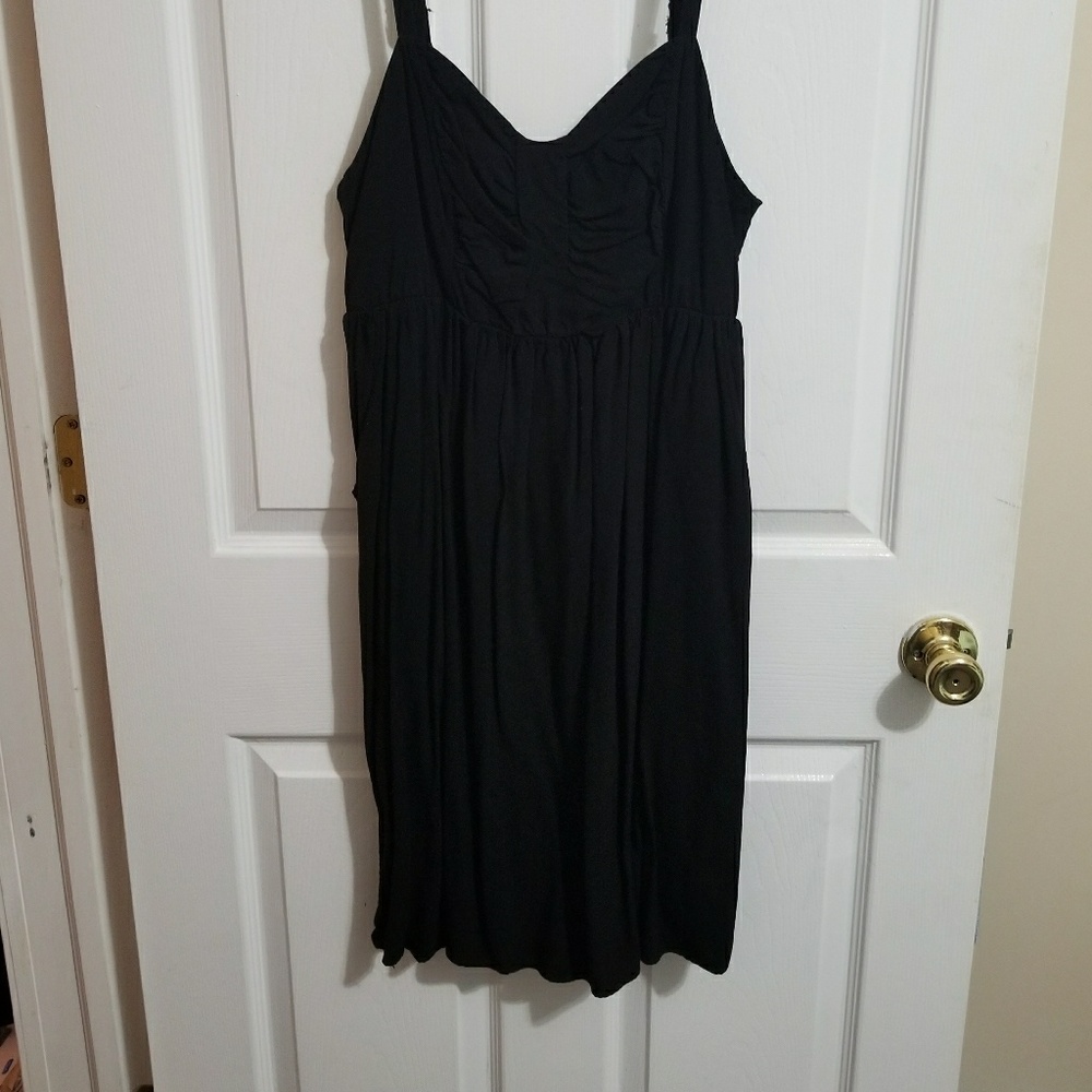 Black Torrid mini dress with pockets